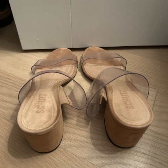 Schultz Clear Double Strap Heeled Sandal size6 - Picture 4 of 5
